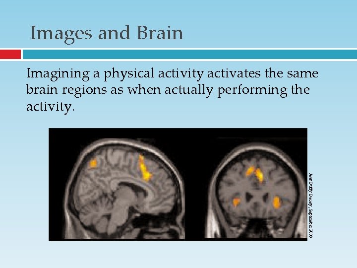 Images and Brain Imagining a physical activity activates the same brain regions as when Images and Brain Imagining a physical activity activates the same brain regions as when