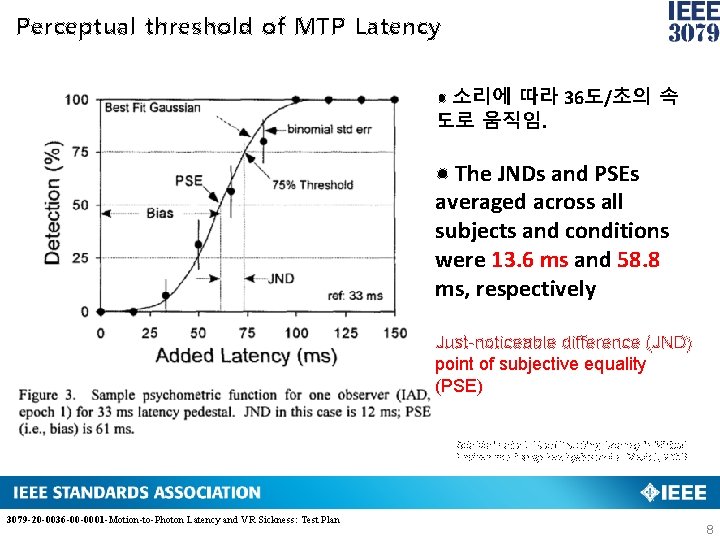 Perceptual threshold of MTP Latency Click to edit Master title style • Click to