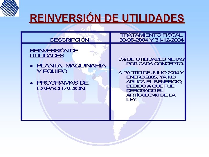 REINVERSIÓN DE UTILIDADES 