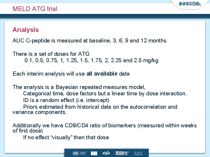 MELD ATG trial Analysis AUC C-peptide is measured at baseline, 3, 6, 9 and
