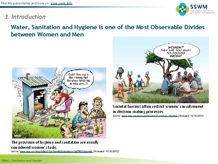 Find this presentation and more on: www. sswm. info. 1. Introduction Water, Sanitation and