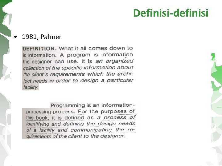 Definisi-definisi • 1981, Palmer 