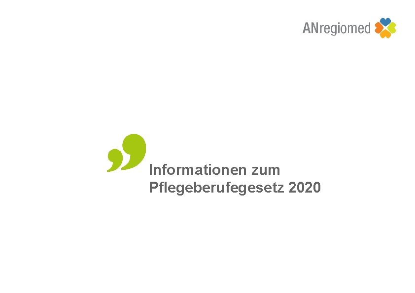 Informationen zum Pflegeberufegesetz 2020 