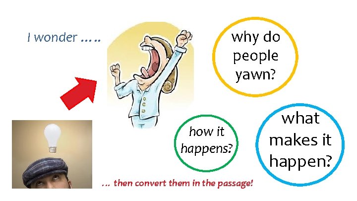 I wonder …. . why do people yawn? how it happens? … then convert I wonder …. . why do people yawn? how it happens? … then convert