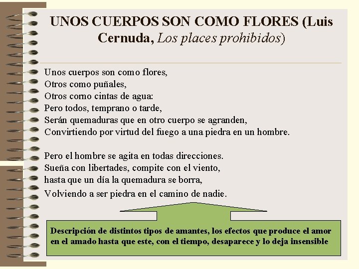 UNOS CUERPOS SON COMO FLORES (Luis Cernuda, Los places prohibidos) Unos cuerpos son como UNOS CUERPOS SON COMO FLORES (Luis Cernuda, Los places prohibidos) Unos cuerpos son como