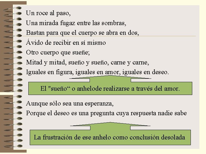 Un roce al paso, Una mirada fugaz entre las sombras, Bastan para que el Un roce al paso, Una mirada fugaz entre las sombras, Bastan para que el