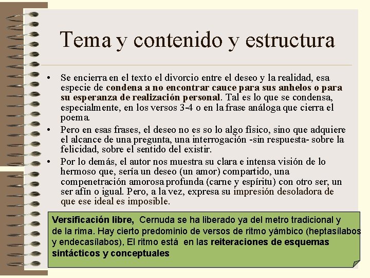 Tema y contenido y estructura • Se encierra en el texto el divorcio entre Tema y contenido y estructura • Se encierra en el texto el divorcio entre
