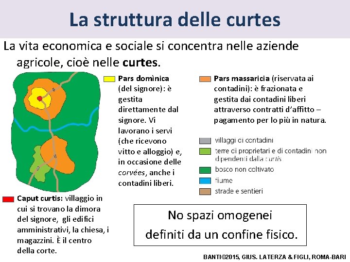 La struttura delle curtes La vita economica e sociale si concentra nelle aziende agricole, La struttura delle curtes La vita economica e sociale si concentra nelle aziende agricole,