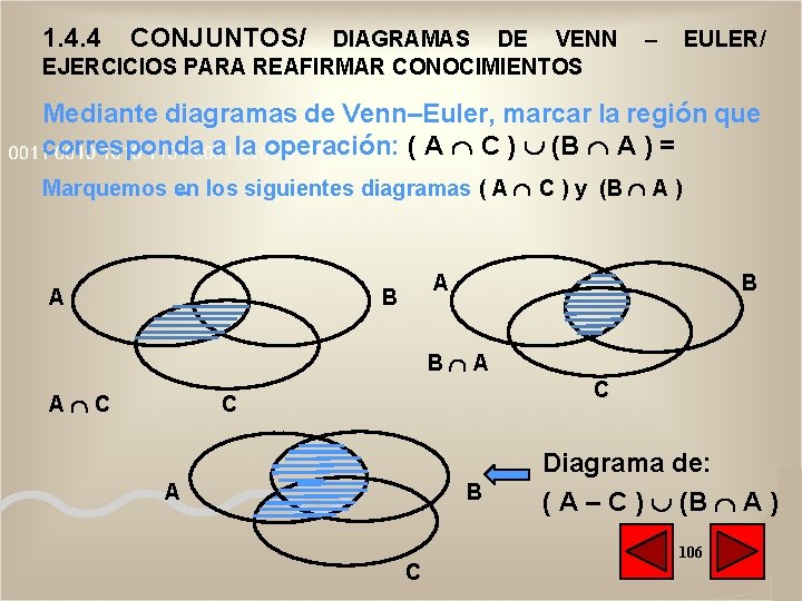 1. 4. 4 CONJUNTOS/ DIAGRAMAS DE VENN EJERCICIOS PARA REAFIRMAR CONOCIMIENTOS – EULER/ Mediante 1. 4. 4 CONJUNTOS/ DIAGRAMAS DE VENN EJERCICIOS PARA REAFIRMAR CONOCIMIENTOS – EULER/ Mediante