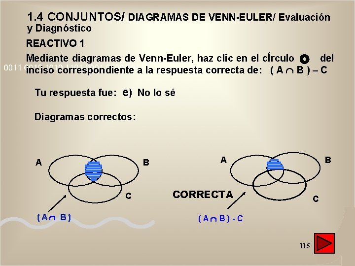 1. 4 CONJUNTOS/ DIAGRAMAS DE VENN-EULER/ Evaluación y Diagnóstico REACTIVO 1 Mediante diagramas de 1. 4 CONJUNTOS/ DIAGRAMAS DE VENN-EULER/ Evaluación y Diagnóstico REACTIVO 1 Mediante diagramas de