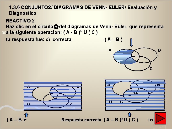 1. 3. 6 CONJUNTOS/ DIAGRAMAS DE VENN- EULER/ Evaluación y Diagnóstico REACTIVO 2 Haz 1. 3. 6 CONJUNTOS/ DIAGRAMAS DE VENN- EULER/ Evaluación y Diagnóstico REACTIVO 2 Haz