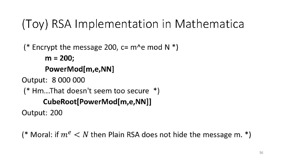 (Toy) RSA Implementation in Mathematica • 56 
