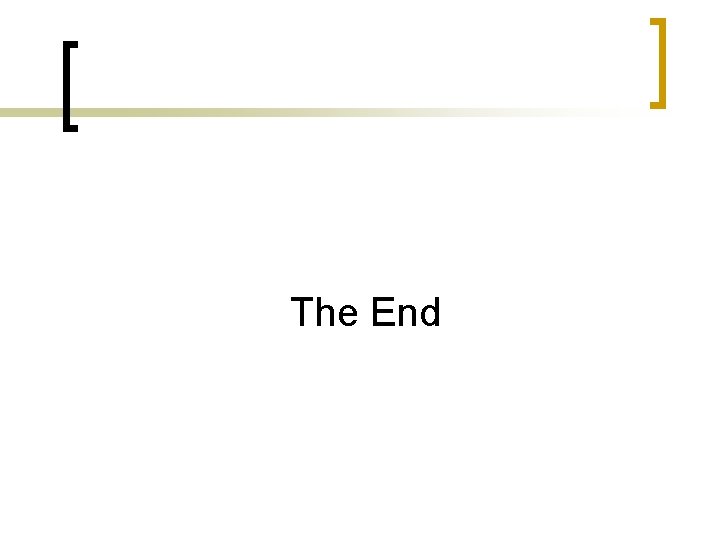 The End 