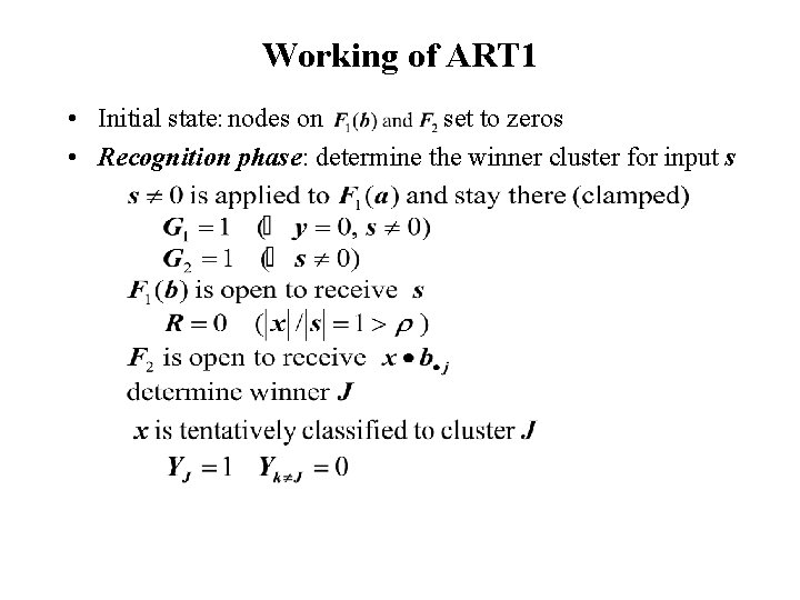 Chapter 5 Adaptive Resonance Theory ART ART 1