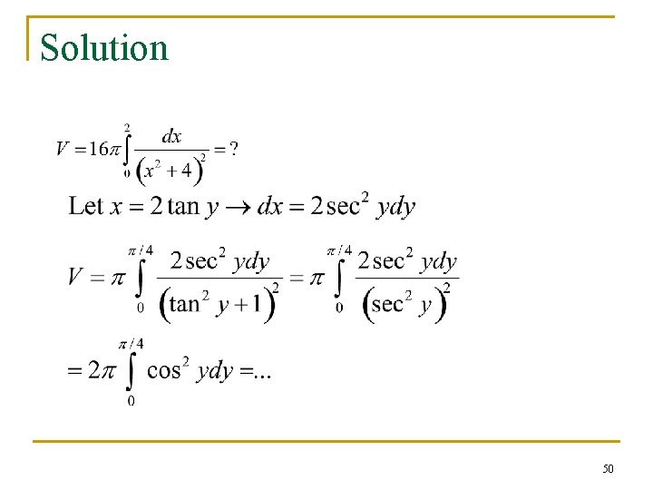 Solution 50 Solution 50