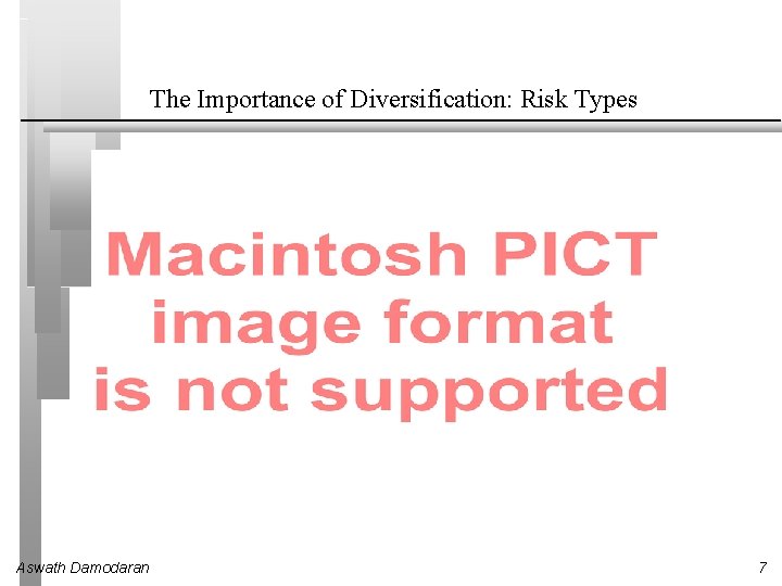 The Importance of Diversification: Risk Types Aswath Damodaran 7 