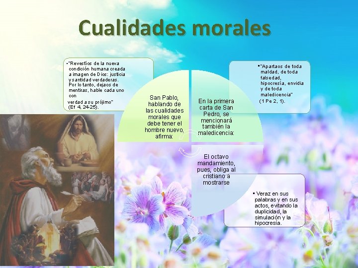 Cualidades morales • “Revestíos de la nueva condición humana creada a imagen de Dios: