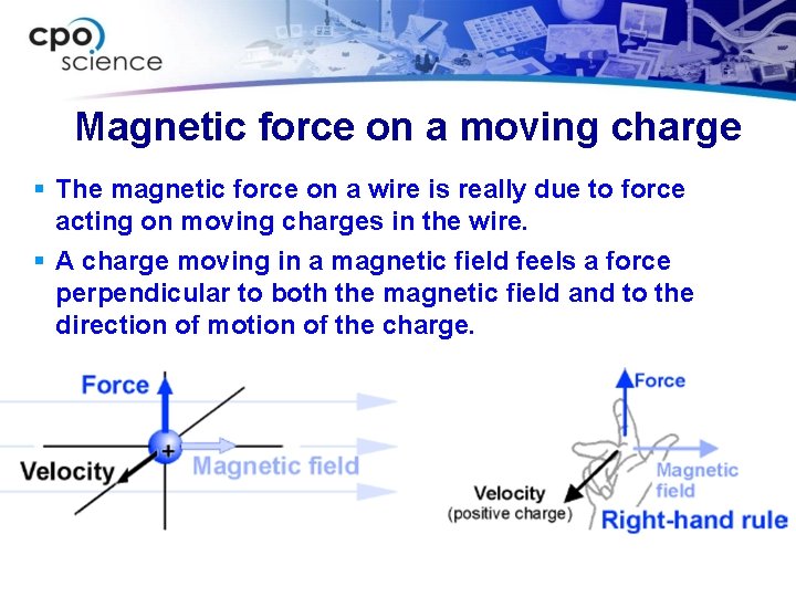 Magnetic force on a moving charge § The magnetic force on a wire is