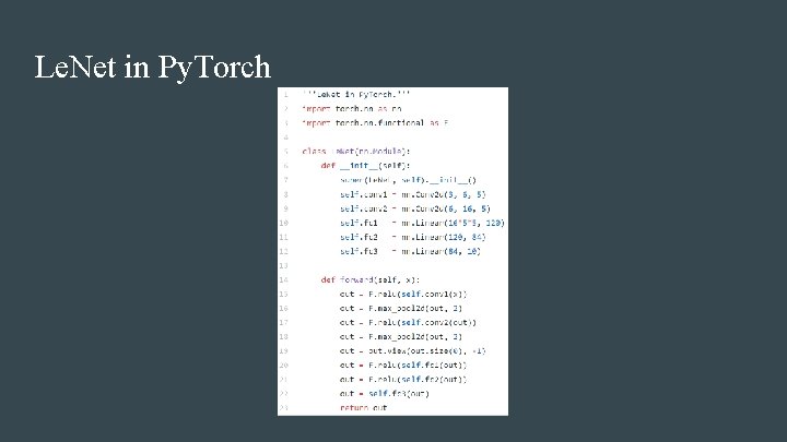 Le. Net in Py. Torch 