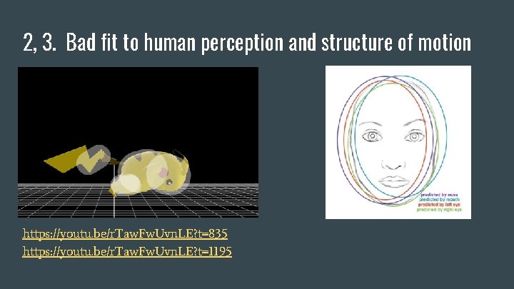 2, 3. Bad fit to human perception and structure of motion https: //youtu. be/r. 2, 3. Bad fit to human perception and structure of motion https: //youtu. be/r.
