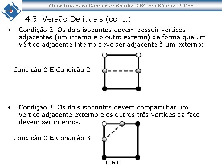 Algoritmo para Converter Sólidos CSG em Sólidos B-Rep 4. 3 Versão Delibasis (cont. )