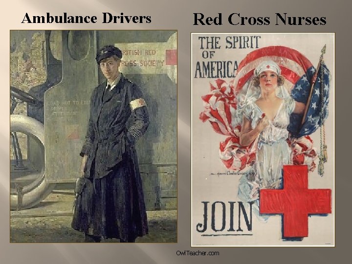Ambulance Drivers Red Cross Nurses Owl. Teacher. com 