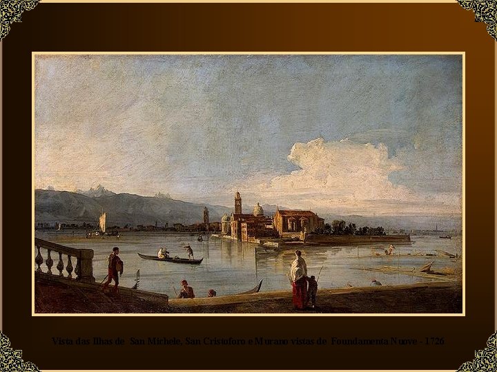 Vista das Ilhas de San Michele, San Cristoforo e Murano vistas de Foundamenta Nuove