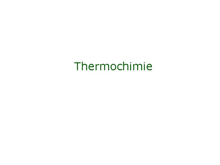 Thermochimie 