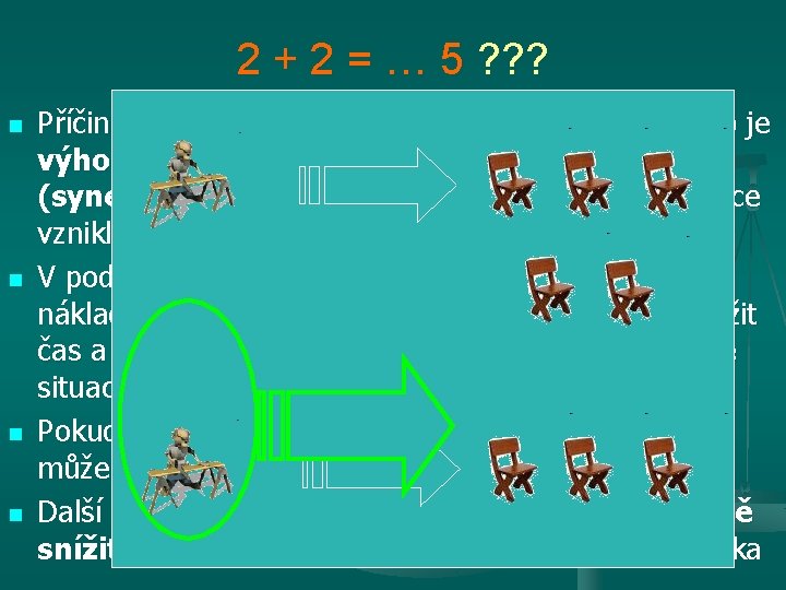 2 + 2 = … 5 ? ? ? n n Příčinou existence firmy