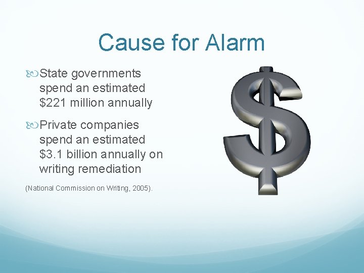Cause for Alarm State governments spend an estimated $221 million annually Private companies spend Cause for Alarm State governments spend an estimated $221 million annually Private companies spend