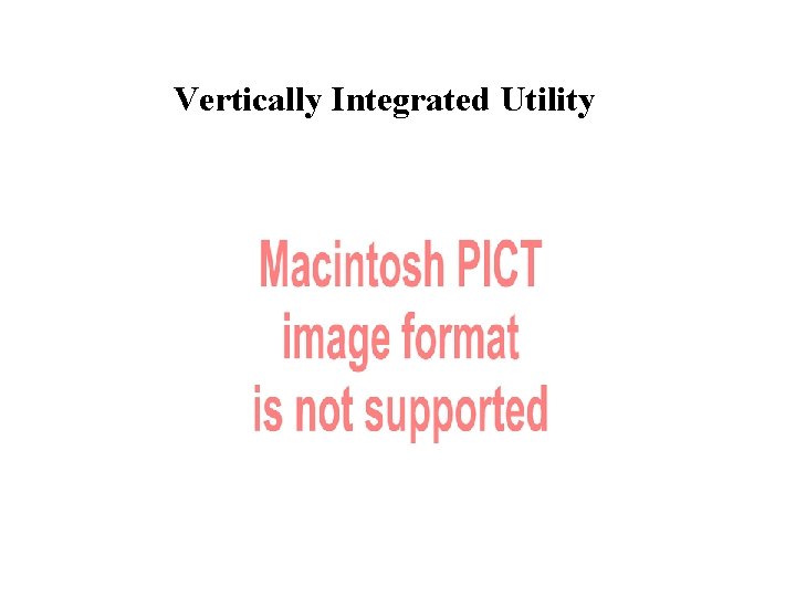 Vertically Integrated Utility 