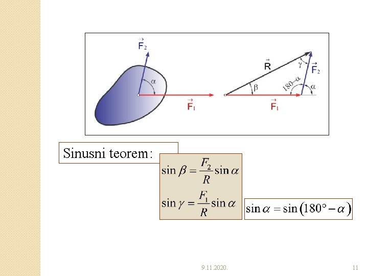 Sinusni teorem: 9. 11. 2020. 11 