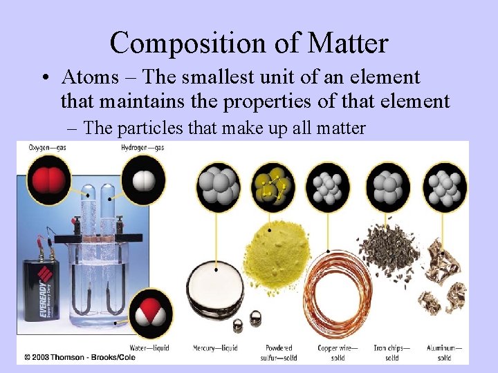 CHEMISTRY MATTER AND STATES OF MATTER Hold on