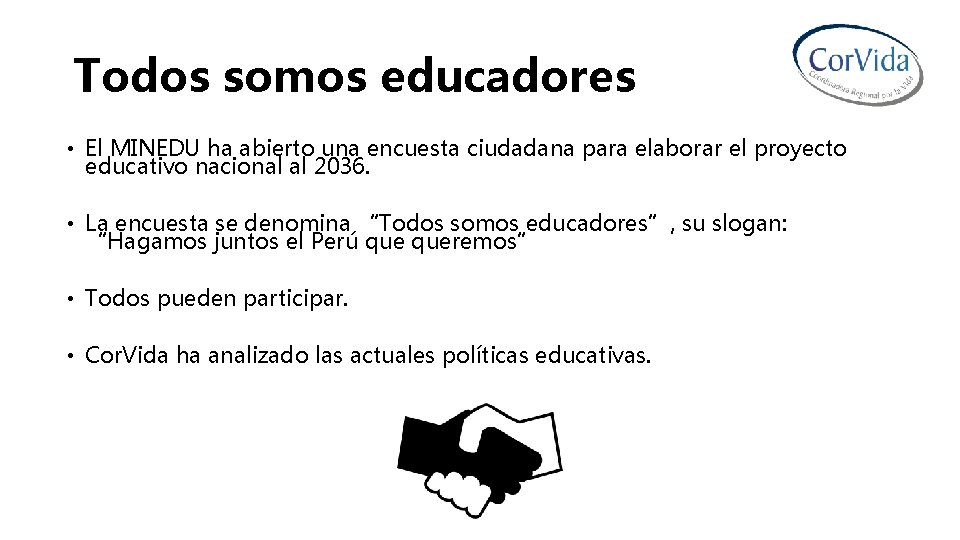 Todos somos educadores • El MINEDU ha abierto una encuesta ciudadana para elaborar el