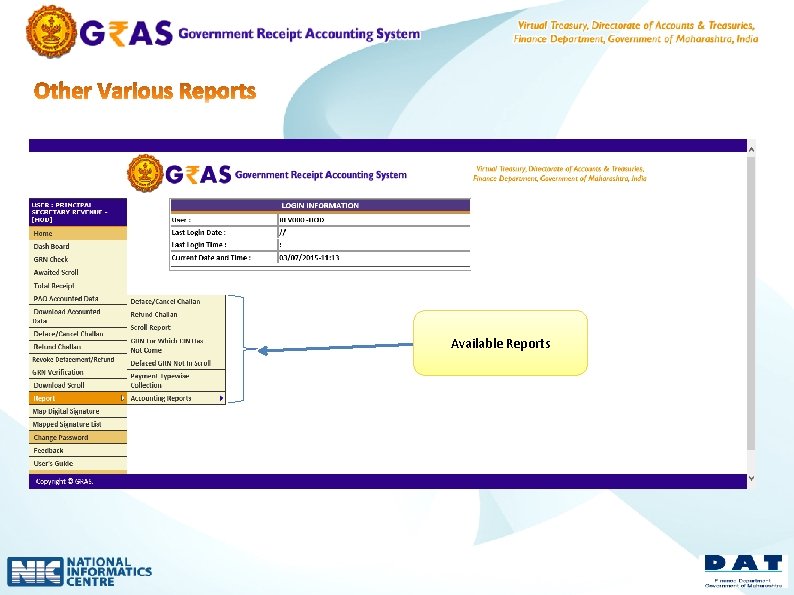 Available Reports 