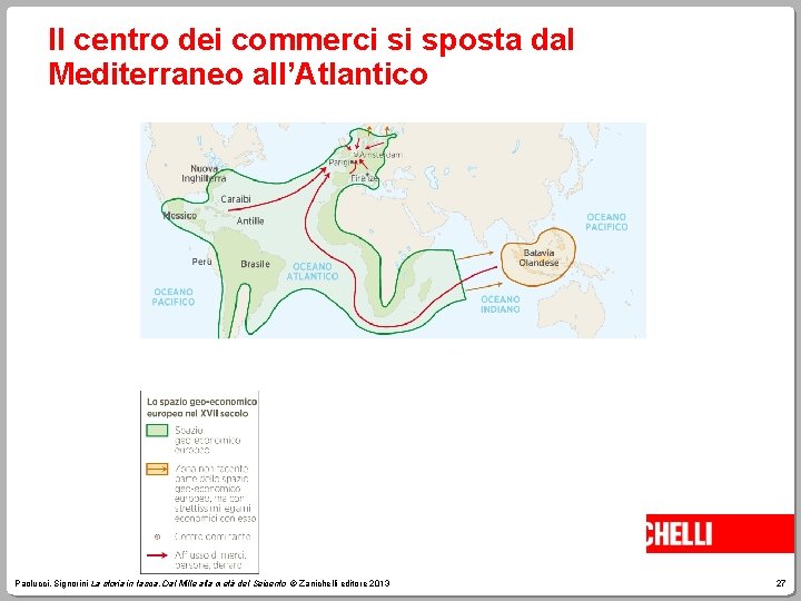 Il centro dei commerci si sposta dal Mediterraneo all’Atlantico Paolucci, Signorini La storia in