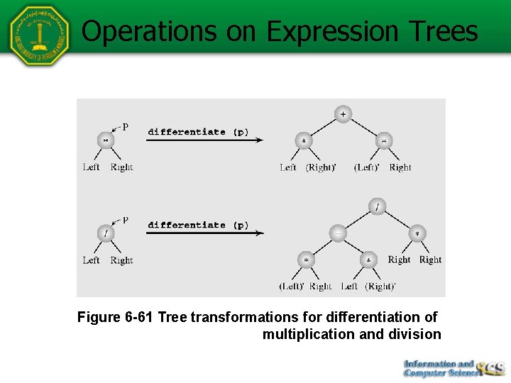 Operations on Expression Trees Figure 6 -61 Tree transformations for differentiation of multiplication and