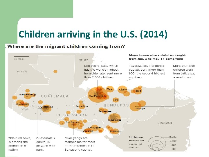 Children arriving in the U. S. (2014) 