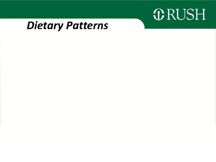 Dietary Patterns 
