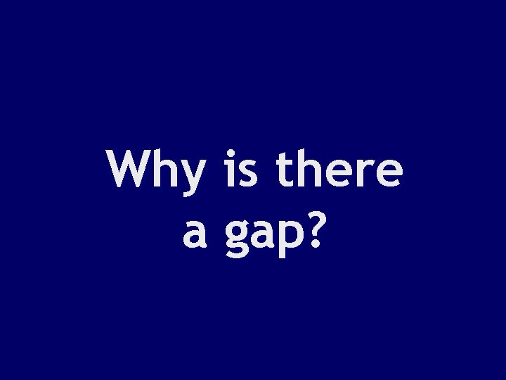 Why is there a gap? 