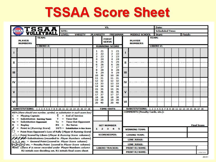 TSSAA Score Sheet 