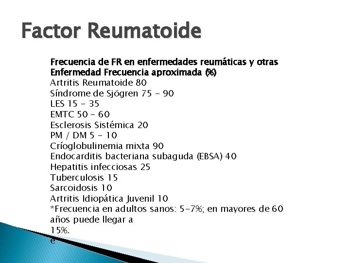 factori reumatoizi)