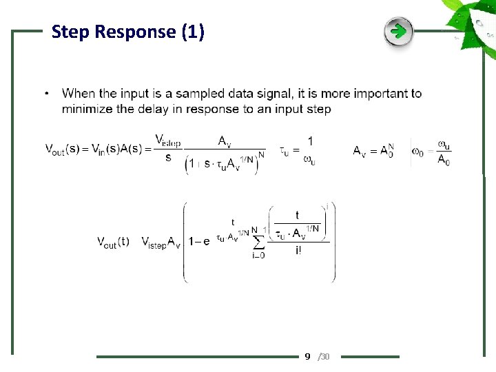 Step Response (1) 9 /30 