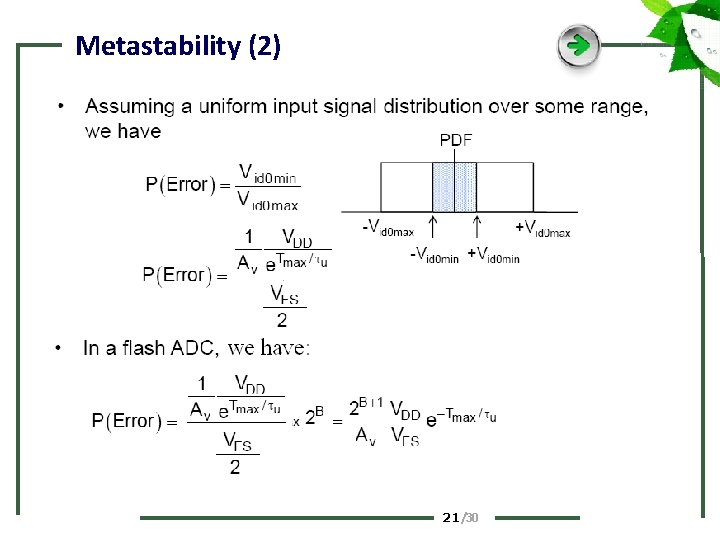 Metastability (2) 21 /30 