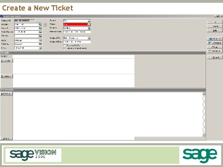 Create a New Ticket 