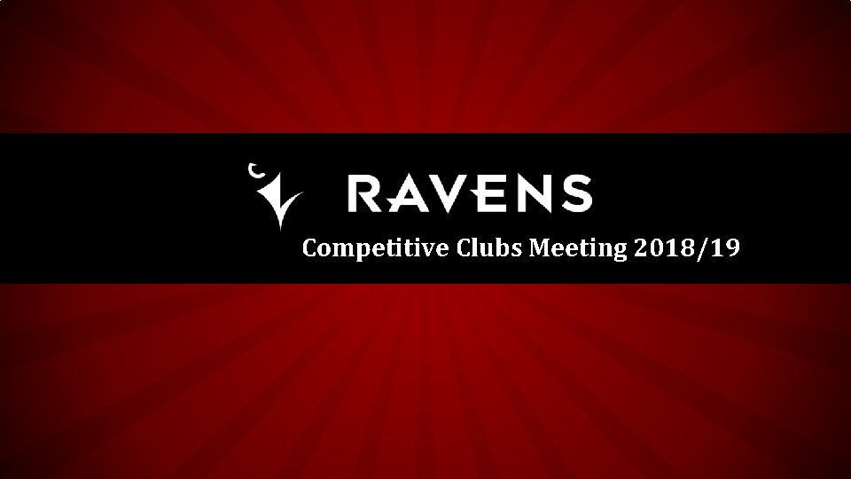 Competitive Clubs Meeting 2018/19 