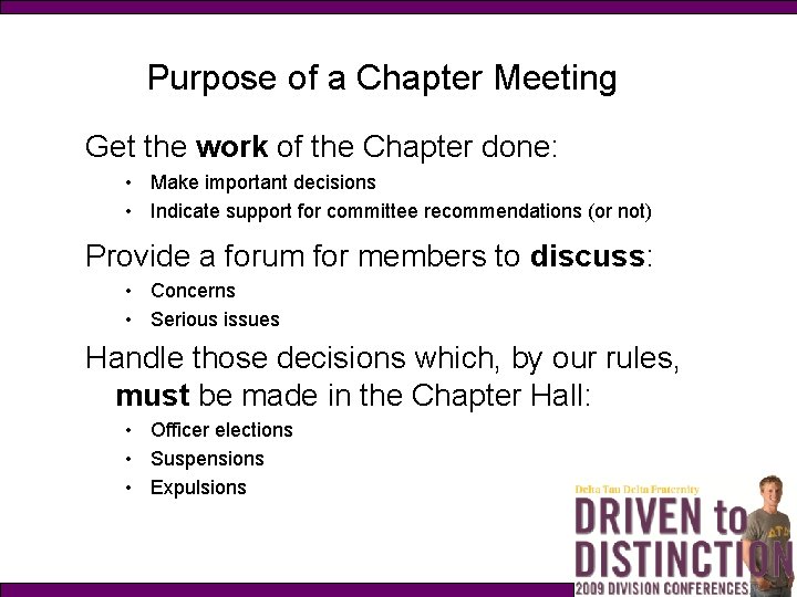 Roberts Rules Power Point Conducting an Effective Chapter