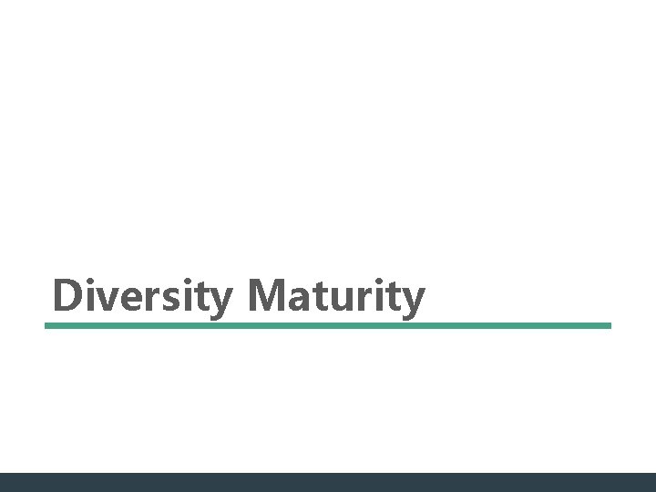 Diversity Maturity 