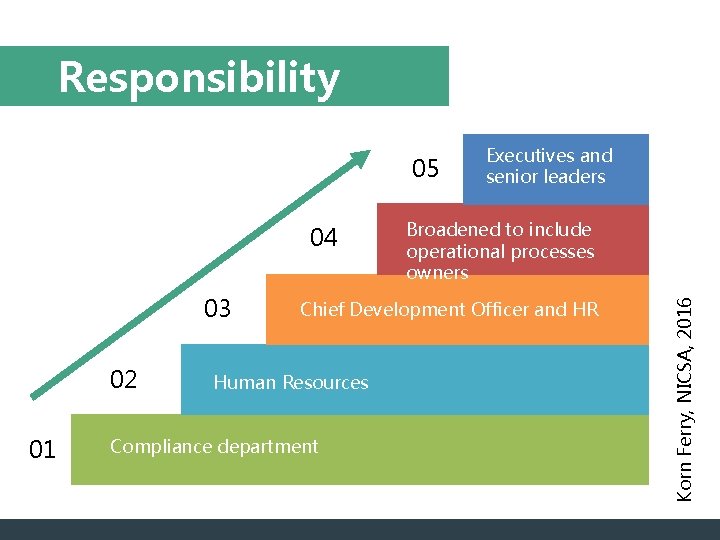 Responsibility 05 03 02 01 Broadened to include operational processes owners Chief Development Officer