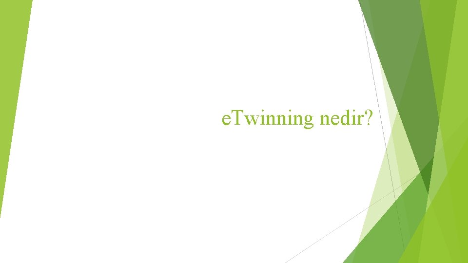 e. Twinning nedir? 